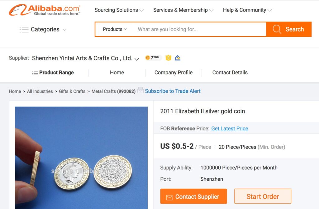 fake £2 pound coins on Alibaba.com