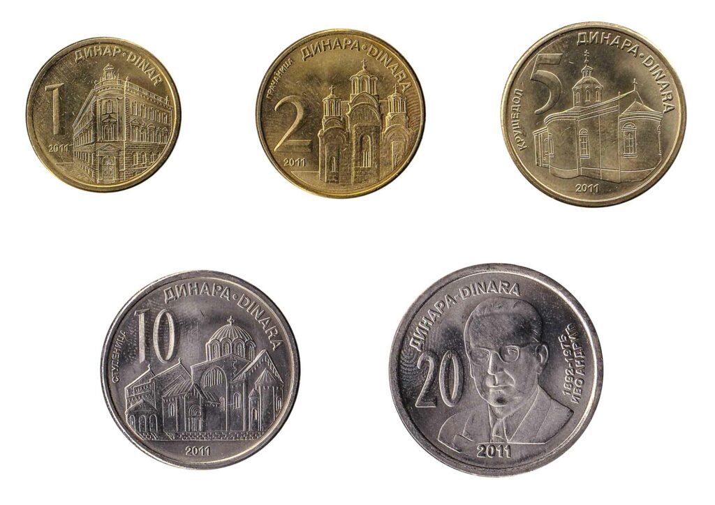 Serbian Dinar coins