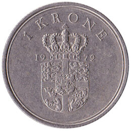 1 Danish Krone coin Frederik IX (copper-nickel)