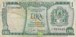 1 Maltese Lira banknote (2nd Series)