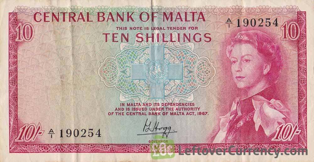 10 Maltese Shillings banknote (1st Series)