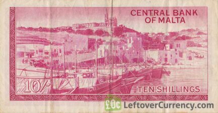 10 Maltese Shillings banknote (1st Series)