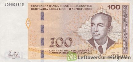 100 Konvertible Marks banknote Bosnian-Croatian (holographic thread)