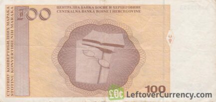 100 Konvertible Marks banknote Republika Srpska (2007-2008 version)