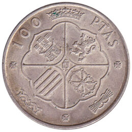 100 Spanish Pesetas coin (Francisco Franco)