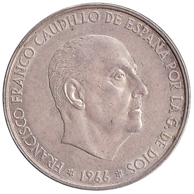 100 Spanish Pesetas coin (Francisco Franco)