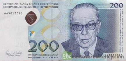 200 Konvertible Marks banknote Bosnian-Croatian (2002 version)