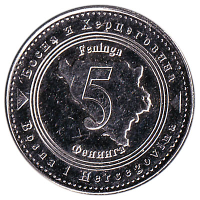 5 Feninga Bosnian Convertible Mark coin