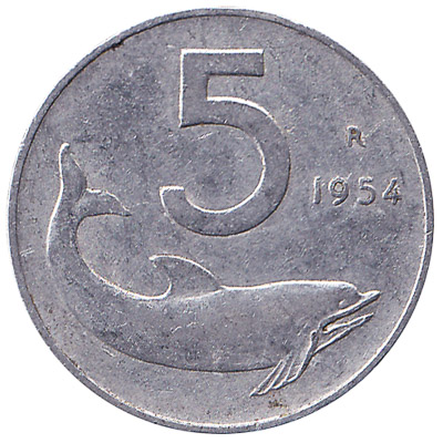 5 Italian Lire coin