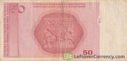 50 Konvertible Marks banknote Bosnian-Croatian (2007-2009 version)