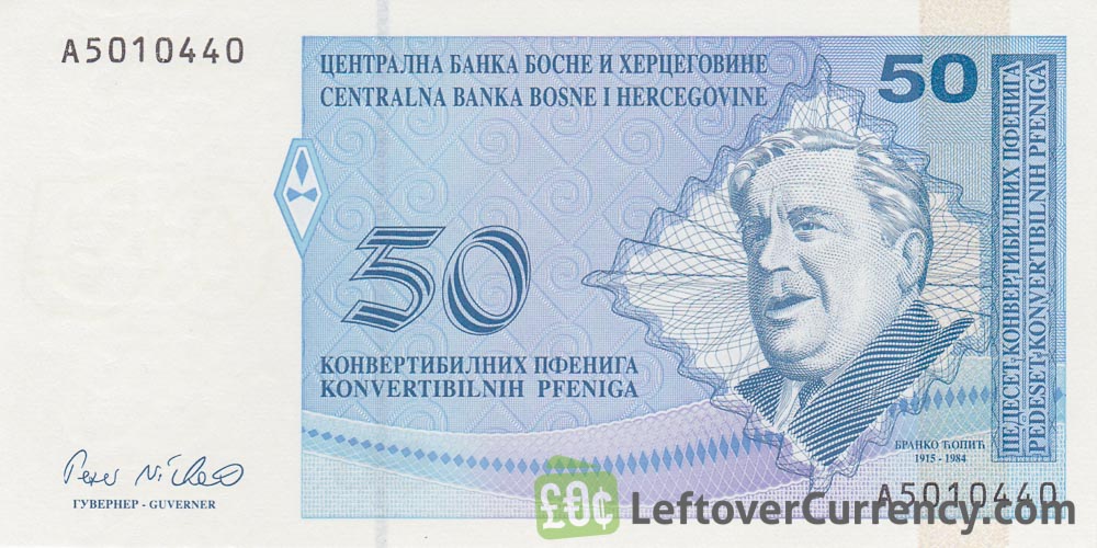 50 Konvertible Pfeniga banknote (Republika Srpska version)