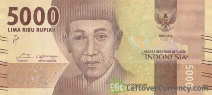 5000 Indonesian Rupiah banknote (2016 issue)