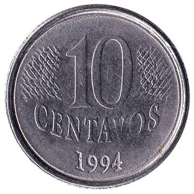 Brazil 10 Centavos coin first series