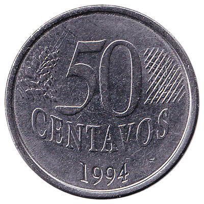 Brazil 50 Centavos coin first series