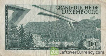 10 Luxembourg Francs banknote 1967