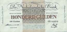 100 Dutch Guilders banknote (Geldzuivering)