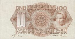 100 Dutch Guilders banknote (Meisjeskop)