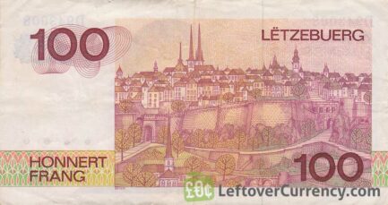 100 Francs banknote Grand Duché de Luxembourg