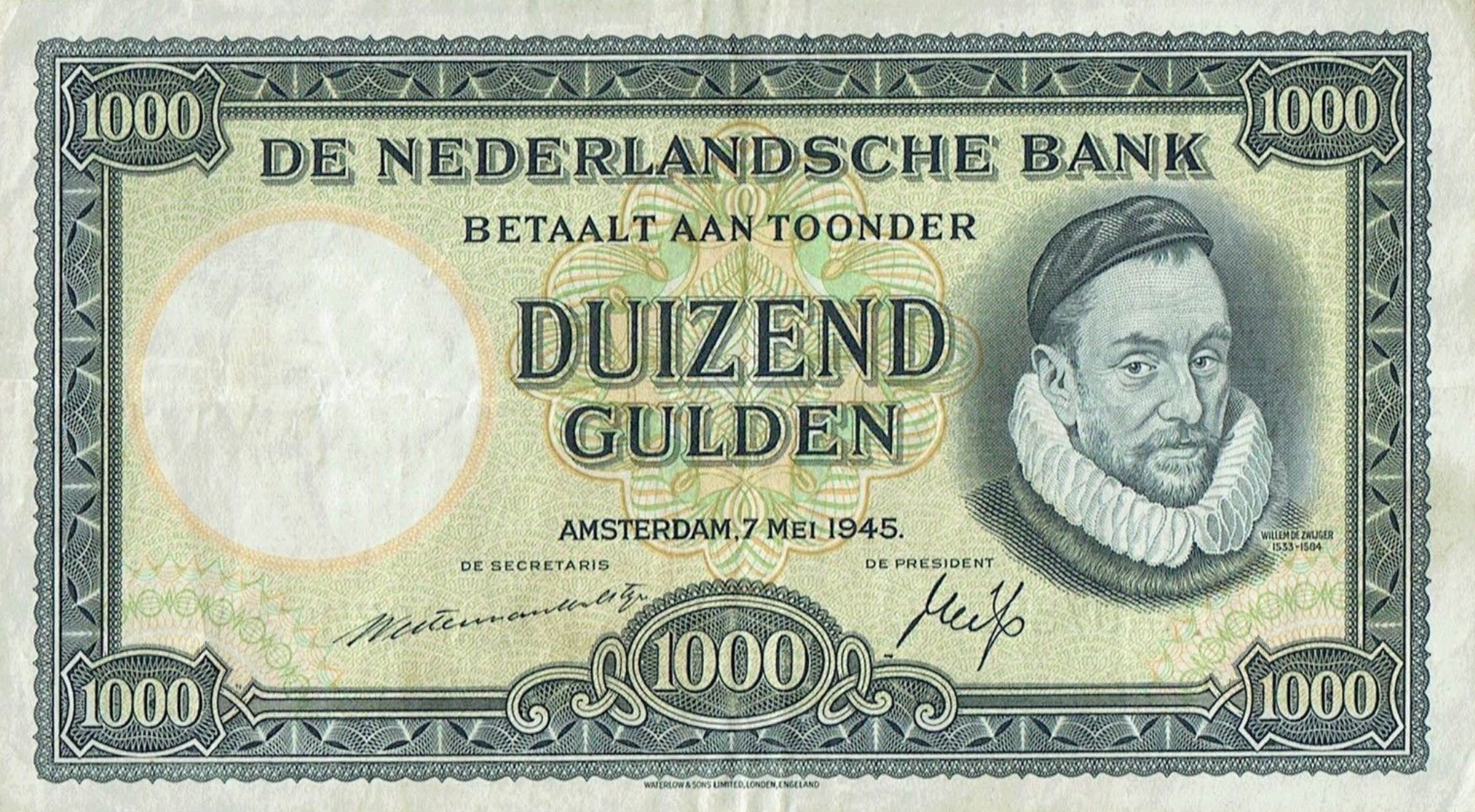 1000 Dutch Guilders banknote (Willem de Zwijger)