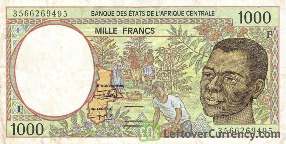 1000 francs banknote Central African CFA (1993 to 2002 issue)