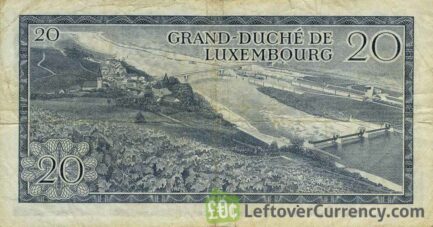 20 Luxembourg Francs banknote 1966