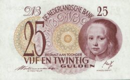 25 Dutch Guilders banknote (Meisje in blauw)