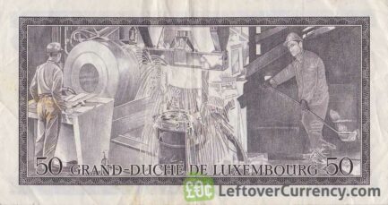 50 Luxembourg Francs banknote 1972