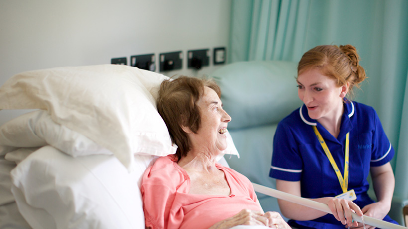 Marie Curie Nurse with patient