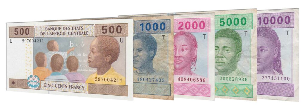 current Central African CFA franc banknotes accepted for exchange