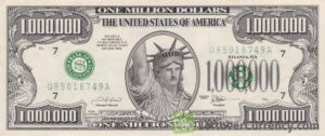 1 million dollar banknote obverse