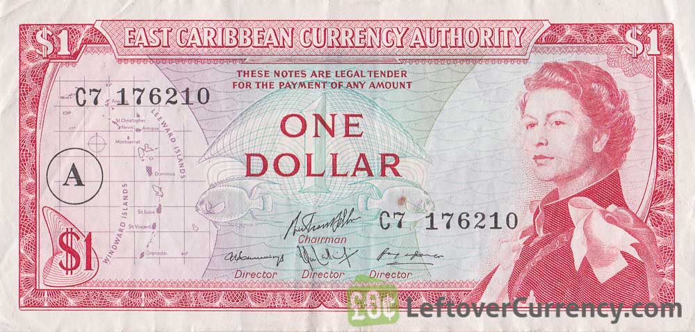 1 East Caribbean dollar banknote (1965 issue)