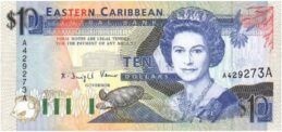 10 Eastern Caribbean dollars banknote