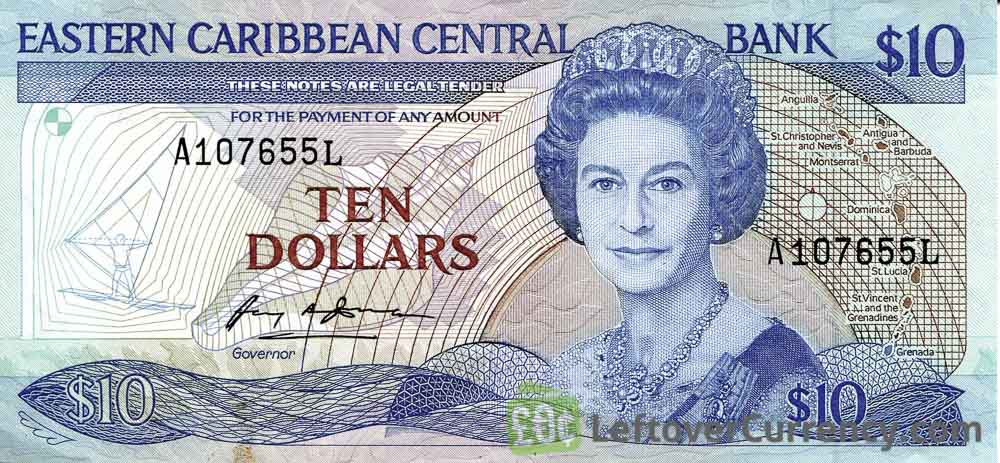 10 Eastern Caribbean dollars banknote (Swordfish)