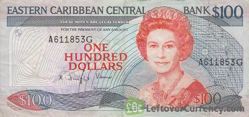 100 Eastern Caribbean dollars banknote (Swordfish)