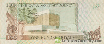 100 Qatari Riyals banknote (Third Issue) obverse