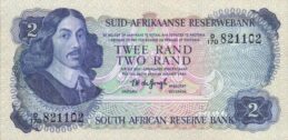 2 South African Rand banknote (van Riebeeck 1974 issue)
