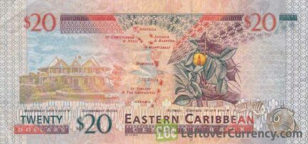 20 Eastern Caribbean dollars banknote (improved security features)