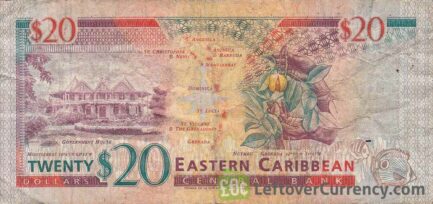 20 Eastern Caribbean dollars banknote