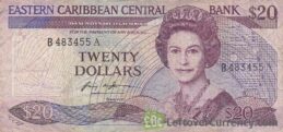 20 Eastern Caribbean dollars banknote (Swordfish)