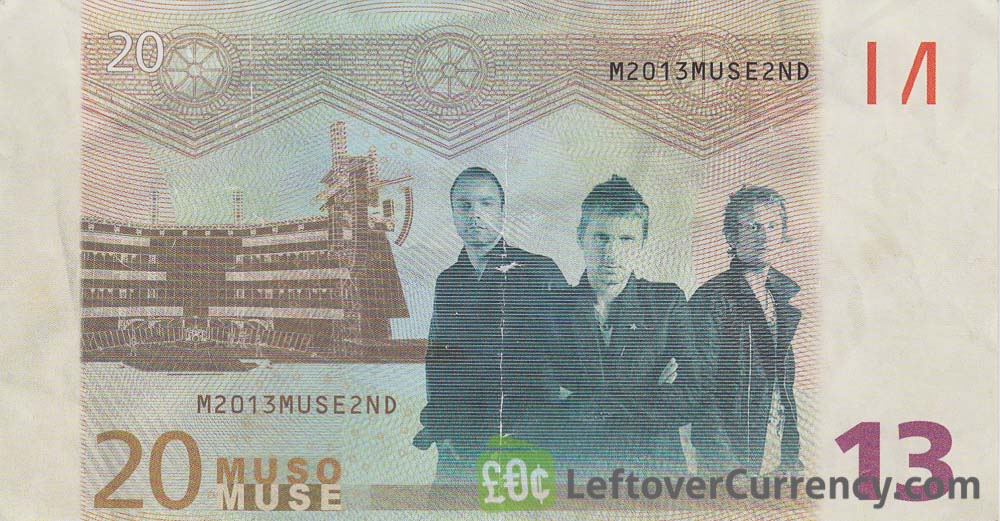 20 Muso banknote Bank of Muse reverse