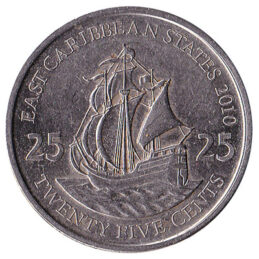 25 cents coin East Caribbean States
