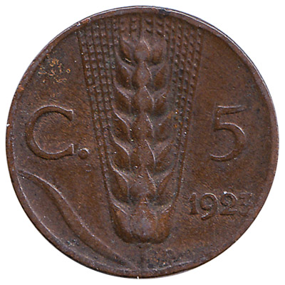 5 Italian Centesimi coin