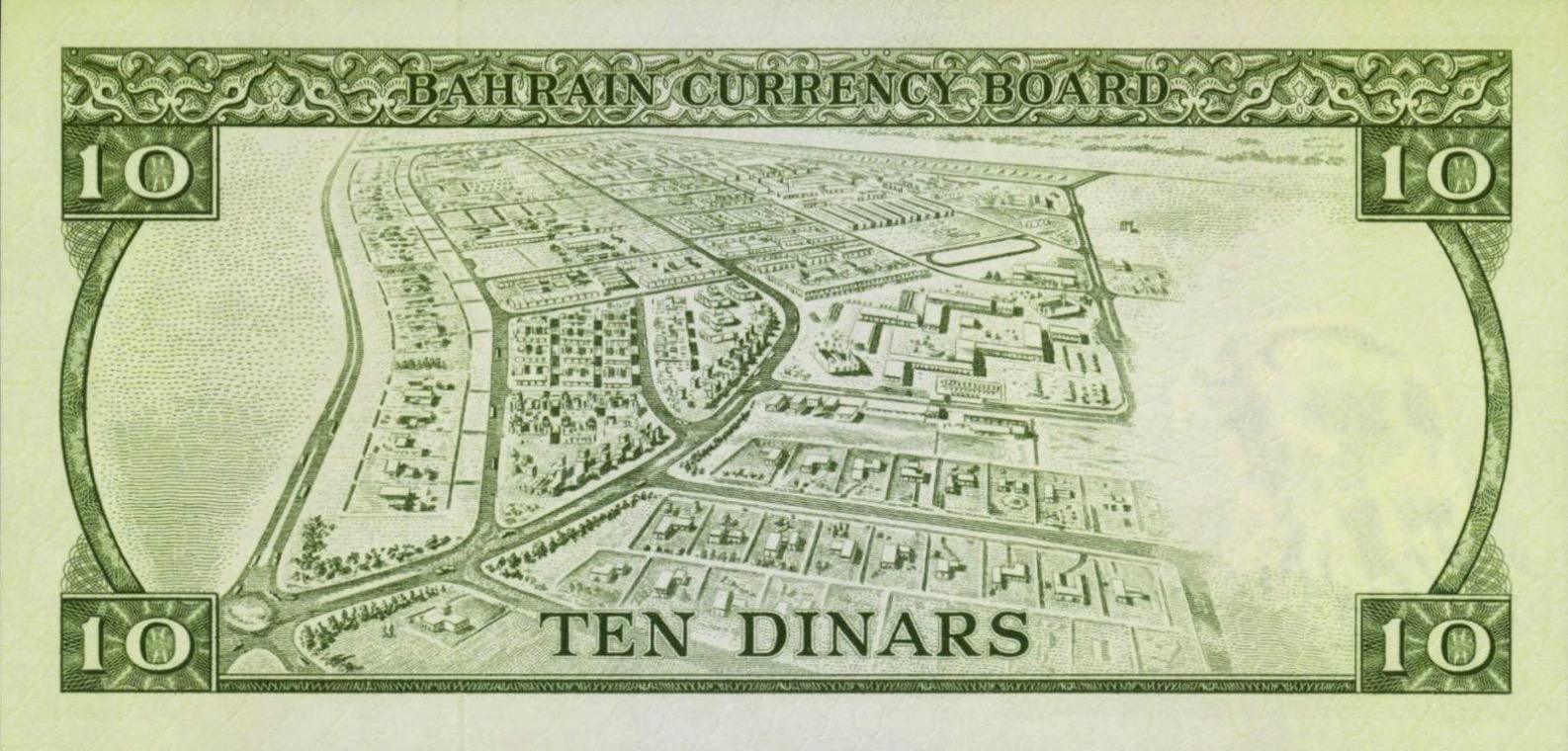 Bahrain Currency Board 10 Dinars banknote (First Issue)