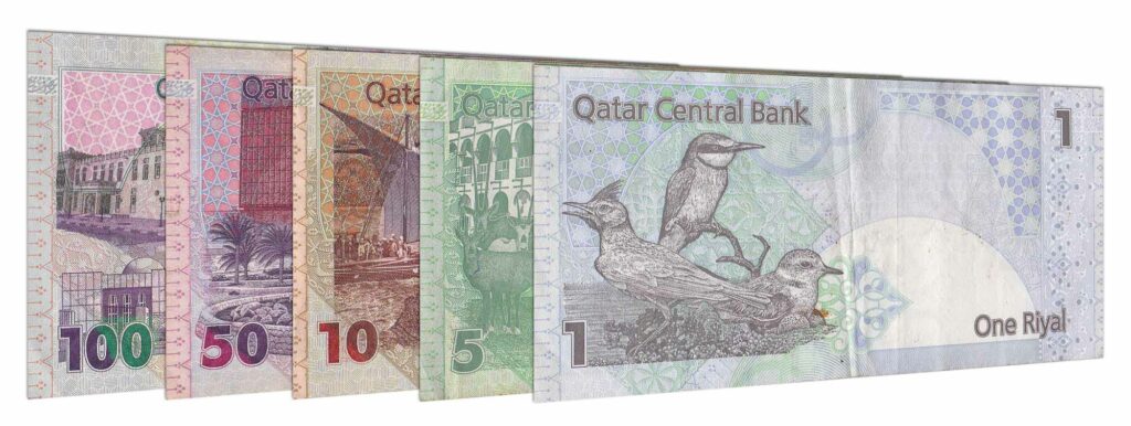 current Qatari Riyal banknotes