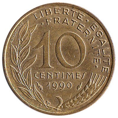 France 10 centimes coin