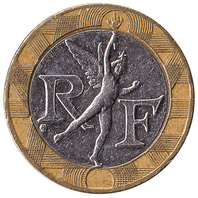 10f French Coin X 5 Random Dates 