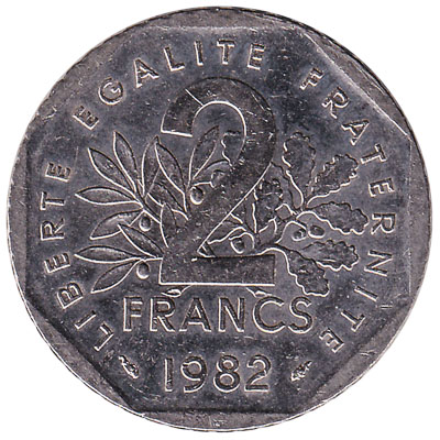 France 2 Franc coin