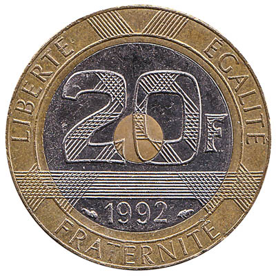 France 20 Franc coin