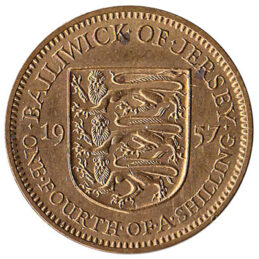 One fourth of a shilling coin Bailwick of Jersey