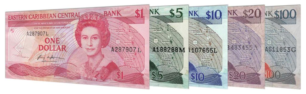 withdrawn Eastern Caribbean dollar banknotes